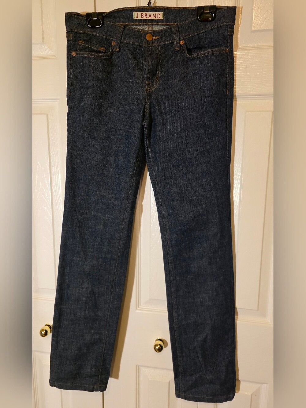 JBRAND Dark Wash Low Rise Cigarette Jean 914 In Miner 29W 31L - Picture 2 of 8